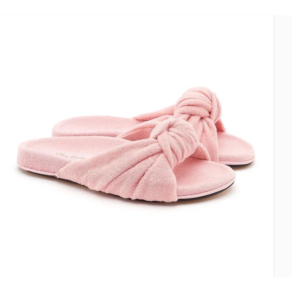 Olivia Morris at Home Slippers in Powder Pink Terry size 39